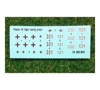 Autocollant pour Pz.Kpfw VI Tigre (production précoce) échelle 1/100 Foxbot 100-004-Tigre, char lourd allemand