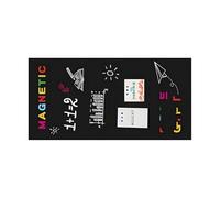 Autocollant pour tableau blanc avec finition mate et accessoires pour une utilisation à la maison - Panneau mural interactif livré avec lettres, chiffres, crochets et craie humide pour jeu créatif