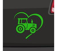 Autocollant pour tracteur en forme de cœur - 6 tailles - 21 couleurs - Agriculteur - Tracteur - Love