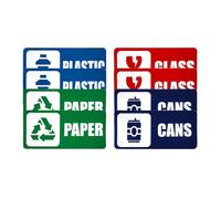 Autocollant pour Tri - 8 Panneaux Auto-Adhésifs Résistants à la Décoloration pour Recyclage - Étiquettes pour déchets et tri sélectif - Pour École Hôtel Appartement Bureau Domicile Espace Public Déche