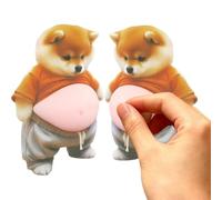 Autocollant pour ventre de chien - Autocollants mignons pour ordinateur portable | Doux 3D compressible pour coque de téléphone, motif animal pour ordinateur portable, breloque de journal tactile