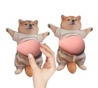 Autocollant pour ventre de chiot mignon - Autocollants en silicone - Doux et câlin - Pour bouteille d'eau, étui de téléphone, décorations de pattes - Autocollants pour le ventre - Chiot