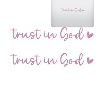 Autocollant pour vitre de rétroviseur - Trust in God Vehicles - Autocollants de voiture et décalcomanies pour maman, papa, collègues, famille, amis