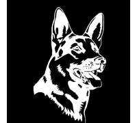 Autocollant pour voiture 15 cm Berger allemand blanc autocollant voiture berger allemand autocollant animal de compagnie chien autocollant imperméable berger allemand blanc autocollant pare-chocs