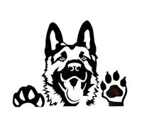 Autocollant pour Voiture Berger Allemand 15 cm - Noir et Blanc - Imperméable - Animal de Compagnie Chien