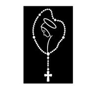 Autocollant pour voiture, chapelet de Marie, compact, coffre, pare-chocs, fenêtre, décalcomanie décorative tendance avec joli