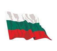 Autocollant pour voiture - Drapeau Bulgarie - Bulgarie - 10 cm - Multicolore - Flottant - Tuning - Vitre arrière - Inscription