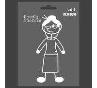 Autocollant Pour Voiture - Famille - 9 X 12 Cm - Résistant - Adhérence Garantie