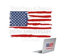 Autocollant pour voiture motif drapeau américain | Autocollant patriotique imperméable pour 250e anniversaire | pour bouteille d'eau, casques, valises, berlines, motos, camions, camping-cars