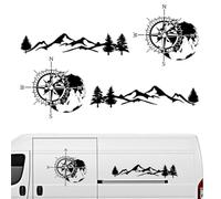 Autocollant pour voiture pour arbre Montagne pour forêt, Décalcomanie | Vinyle pour Porte de pour camping-car RV et pour camion, pour accessoire Extérieur Étanche et Résistant au pour soleil,
