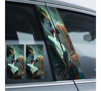 Autocollant pour voiture, protection de colonne B, clown, décoratif, imperméable, graffiti, pour colonne B (D)