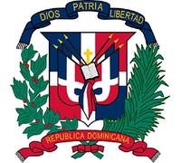 autocollant pour voiture " République dominicaine - BLASON " Coat of Arms Car Sticker Dominican Republic (env. 11x11 cm)