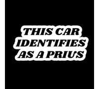 Autocollant pour voiture « This CAR IDENTIFIES AS A Prius-Elon Musk Regret » Autocollant anti-Elon pour pare-chocs !Elon Went Crazy Model X Y 3 S Décalques en vinyle (courbure 18 x 8,4 cm)
