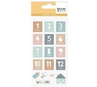 Autocollant puffies mois - Jolies comptines Multicolore G
