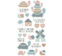 Autocollant puffies tortues - Jolies comptines Multicolore G
