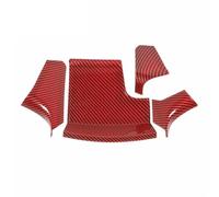 Autocollant Rangement Avant Pour Dodge Pour Charger 2011-2026 | Couvercle Décoration Compartiment Boîte Rangement Avant D'équipement Voiture D'intérieur(Red carbon fiber)
