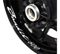 Autocollant Réfléchissant Bande Jante Roue Moto Ensemble Complet D'autocollants Arrière pour Suzuki pour Bandit 600 résistant aux Rayures(Color4)