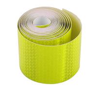Autocollant Réfléchissant de Sécurité 5 cm X 3 M Rouleau de Ruban Adhésif Réfléchissant Haute Visibilité pour Vélos Moto Voitures Véhicules Camping-Car Camion Remorques Bateau(Jaune)