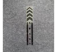 Autocollant réfléchissant en forme de flèche pour garde-boue, jante et roue - 35 x 5,5 cm - Film réfléchissant amovible résistant aux intempéries (noir)