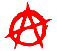 Autocollant réfléchissant Motif Anarchy Symbol pour voiture, camion et fenêtre Rouge