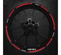 Autocollant Réfléchissant pour Jante De Moto Kit D'autocollants Décoratifs pour Pneus Avant Et Arrière pour Kawasaki Z300 des pièces de Rechange(Style 18)