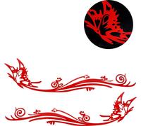 Autocollant Réfléchissant Pour Pare-Chocs Autocollant Réfléchissant Rouge Irrégulier Motif Papillon à Longue Queue Autocollant De Voiture Réfléchissant Décoration Personnalisée
