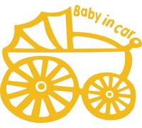 Autocollant Réfléchissant Pour Pare-Chocs Carré Jaune BéBés À Bord Décoration Personnalisée Pour Voiture