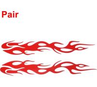 Autocollant Réfléchissant Pour Pare-Chocs Carré Rouge Flamme Colorée Autocollant De Voiture Réfléchissant Décoration Personnalisée Corps De Véhicule Ou Porte Ou Fenêtre