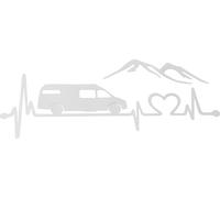 Autocollant Réfléchissant Pour Pare-Chocs Ton Argenté Carré RV Cœur Battant Autocollant Réfléchissant Pour Voiture Décoration Personnalisée Pour Corps Véhicule Ou Porte Fenêtre