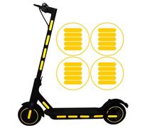 Autocollant réfléchissant pour scooter électrique Xiaomi M365 et 1S, en PVC, 18 x 17,5 cm, rouge/jaune/argenté