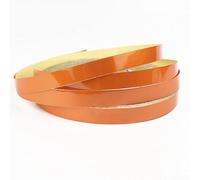 Autocollant réfléchissant pour vélo, moto, voiture - Ruban adhésif imperméable avec visibilité nocturne - Noir mat non réfléchissant (orange) 5 m x 1 cm