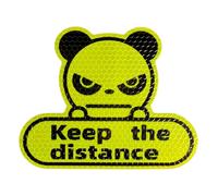 Autocollant réfléchissant pour voiture | Keep The Distance Sticker, adhésif panda, résistant intempéries, accessoires de voiture pour vélos, camions, automobiles