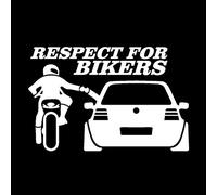 Autocollant réfléchissant Respect for Biker pour voiture, moto, décoration de voiture