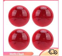 Autocollant Réfléchissant Rond pour Voiture Moto - DILWE - 4PCS - Rouge - ABS - 4,2 cm