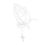 Autocollant religieux en vinyle pour pare-chocs, fenêtre, ordinateur portable, chapelet