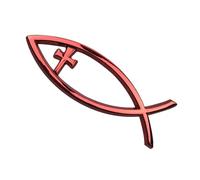 Autocollant religieux pour fenêtre de voiture avec inscription « Sauveur poisson Ichthys » pour ordinateurs portables, réfrigérateurs, symbole de foi