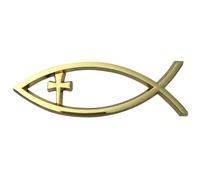 Autocollant religieux pour fenêtre de voiture avec inscription « Sauveur poisson Ichthys » pour ordinateurs portables, réfrigérateurs, symbole de foi
