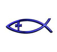 Autocollant religieux pour fenêtre de voiture avec inscription « Sauveur poisson Ichthys » pour ordinateurs portables, réfrigérateurs, symbole de foi