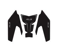 Autocollant Réservoir Gaz Moto pour YZF R3 YZF-R3 YZFR3 2019-2024 Moto Réservoir Pad Poignées Latérales Gaz Carburant Huile Kit Genou Autocollants Protecteur