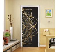 Autocollant rétro en vinyle pour porte en bois et fer, décoration de porte moderne, 70 x 210 cm, bronze