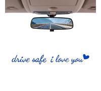 Autocollant Rétroviseur | Conduis Prudemment Je T aime Autocollant Miroir Voiture - Accessoires Imperméables Pour SUV Camion Pare-Brise Tableau De Bord | Conduite Quotidienne Voyage