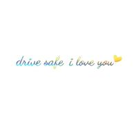 Autocollant Rétroviseur | Conduis Prudemment Je T aime Autocollant Miroir Voiture - Décoratif Intérieur SUV Automoto Pare-brise Table de Bord,Conduite Quotidienne Voyage