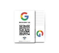 Autocollant réutilisable pour avis Google - Lot de 10 autocollants - Autocollant NFC QR & Tap - Évaluez-nous sur Google Tap Sticker - iPhone et Android - Autocollant Boost My Reviews - Configurer à la