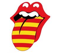 Autocollant Rolling stones langue Catalan Catalunya logo2 - Taille : 17 cm