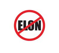 Autocollant rond en vinyle anti-Elon Musk « No Elon Musk » - 15,2 cm - Accessoire cadeau pour modèle X 3 Y S - Autocollant intérieur ou extérieur pour fenêtre et fenêtre de voiture (15,2 x 15,2 cm)