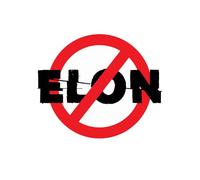 Autocollant rond en vinyle anti-Elon Musk « No Elon Musk » - 15,2 cm - Accessoire cadeau pour modèle X 3 Y S - Autocollant intérieur ou extérieur pour fenêtre et fenêtre de voiture (17,8 x 15,2 cm)