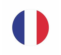 Autocollant rond en vinyle Motif drapeau de la France 8 cm Coupe du Monde