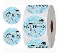 Autocollant rond « Happy Dad Day » - Accessoire de fête décoratif - Pour père - Enveloppe - Sceau heureux
