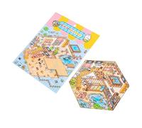 Autocollant scène miniature 3D amusante dessin animé maison miniature pour scrapbooking, journal, carnet, cadre photo, étui de téléphone, dessin animé coloré