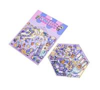 Autocollant scène miniature 3D amusante dessin animé maison miniature pour scrapbooking, journal, carnet, cadre photo, étui de téléphone, dessin animé coloré